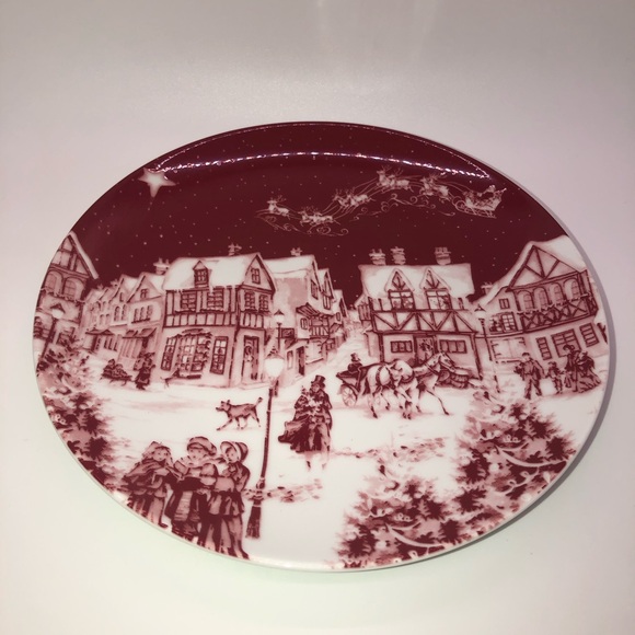 WILLIAMS-SONOMA 2022 France Porcelain 8” Plate Depuis 1818 Christmas Plate - Picture 1 of 5